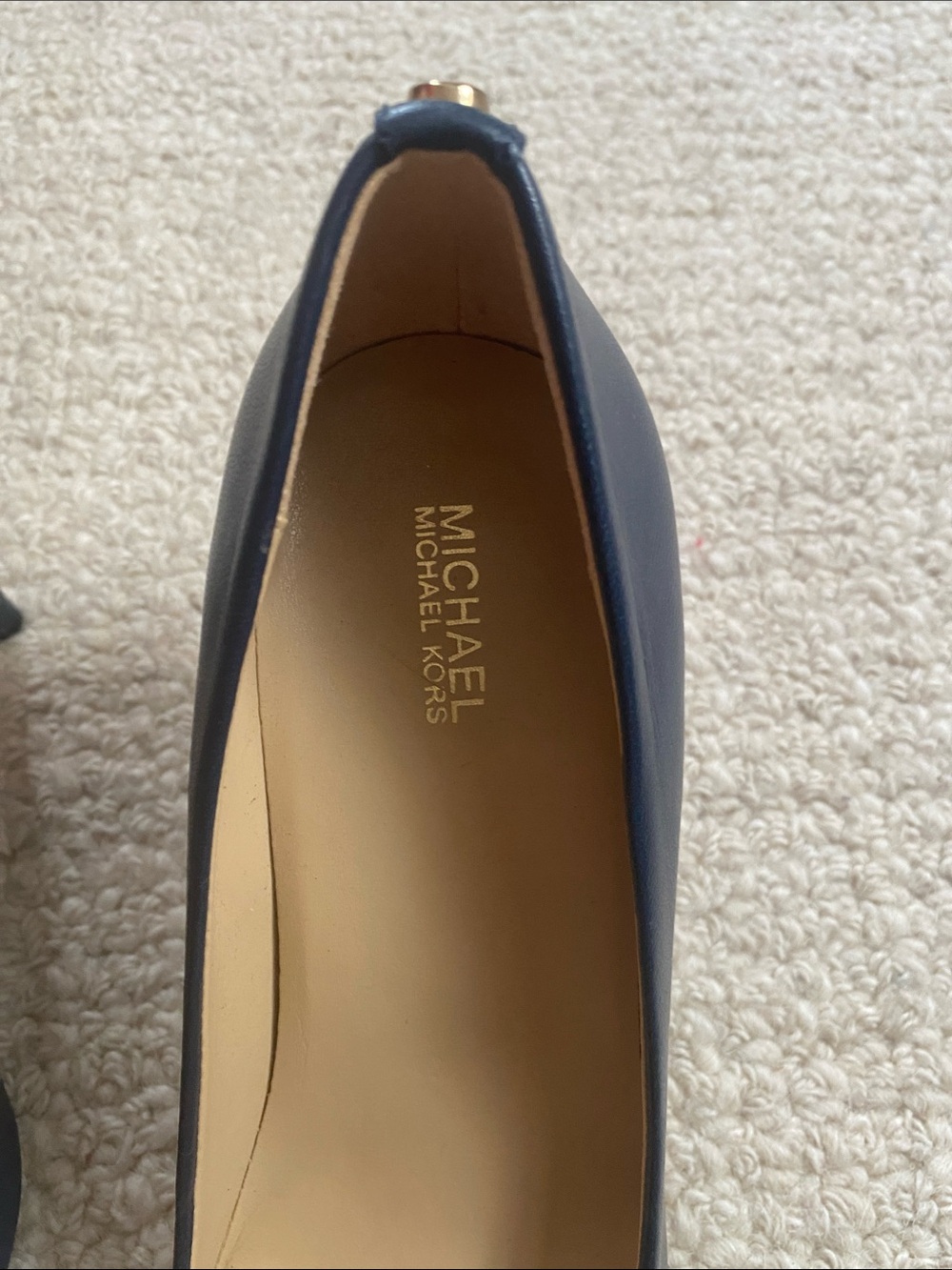 {Michael Kors} Navy Leather Pumps - Picture 5 of 5